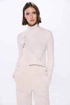 Springfield Playera cuello vuelto beige