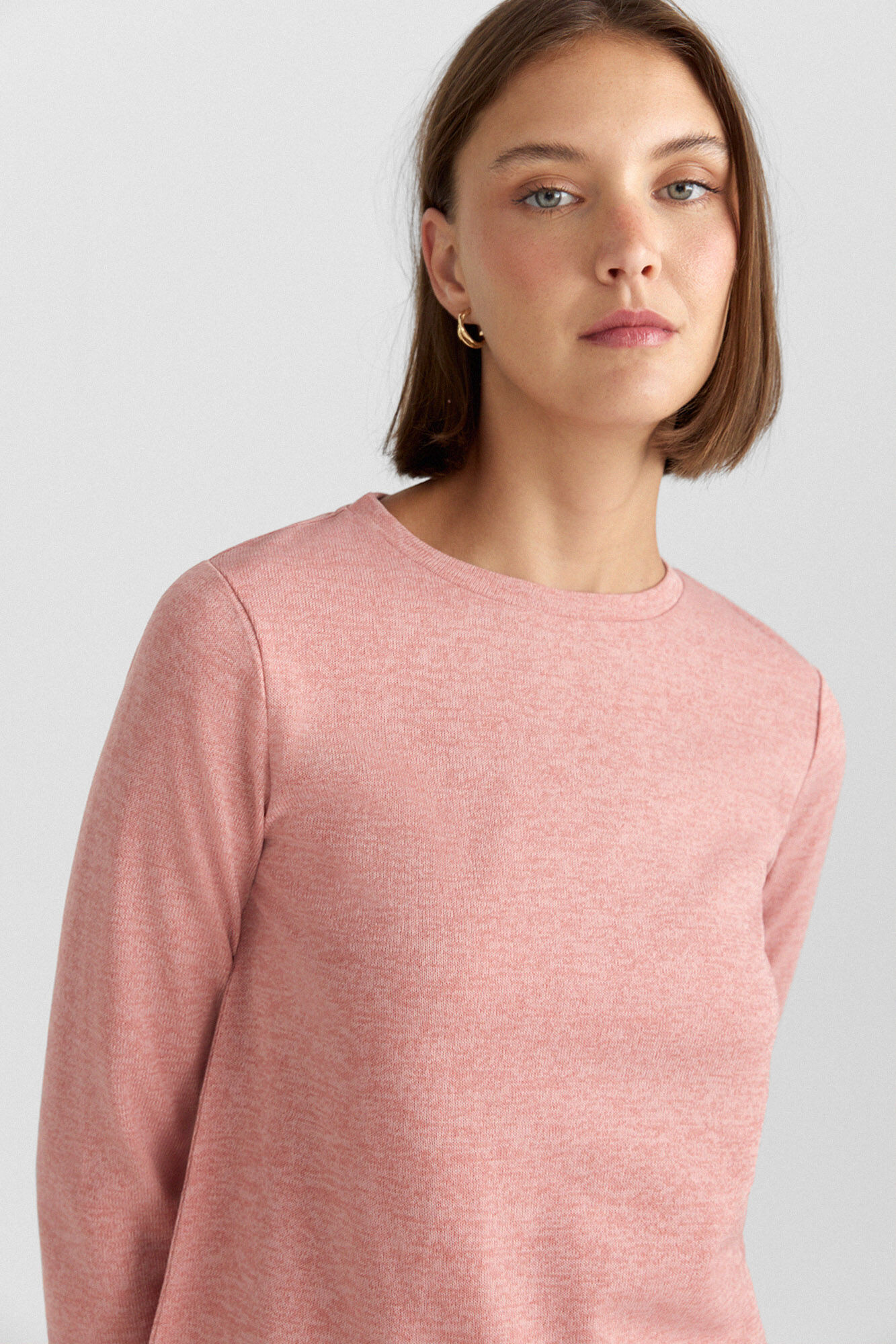 Springfield Playera manga larga de encaje rosa