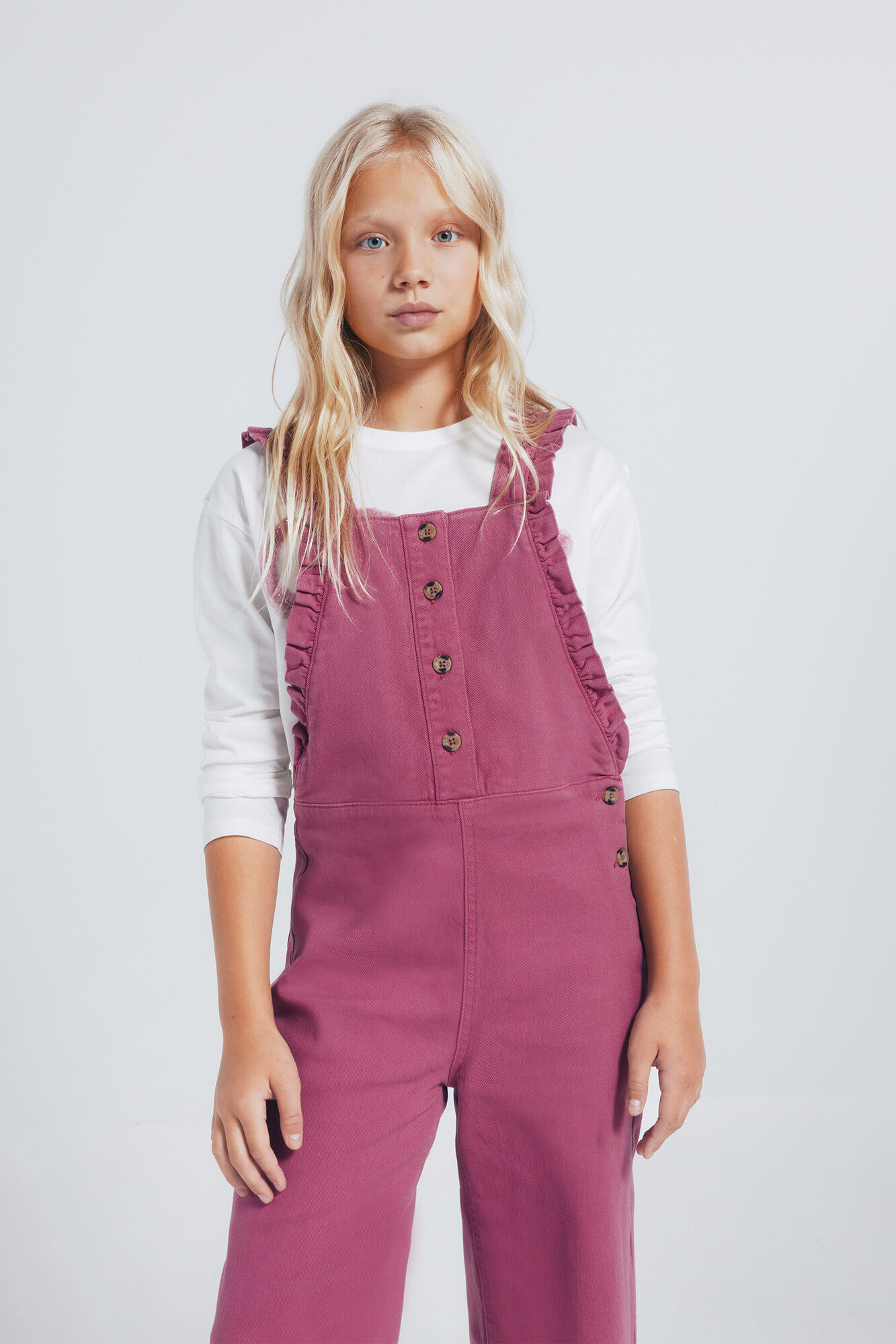 Springfield Kids Overol largo volantes ni&ntilde;a rosa