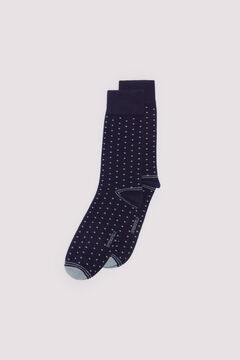 Springfield Calcetín jacquard lunares azul