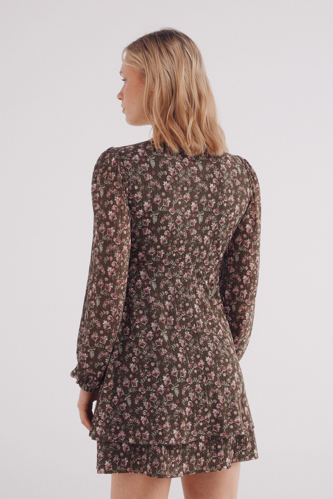 Vestido Estampado Floral Vestido Flores Springfield Vestido Corto