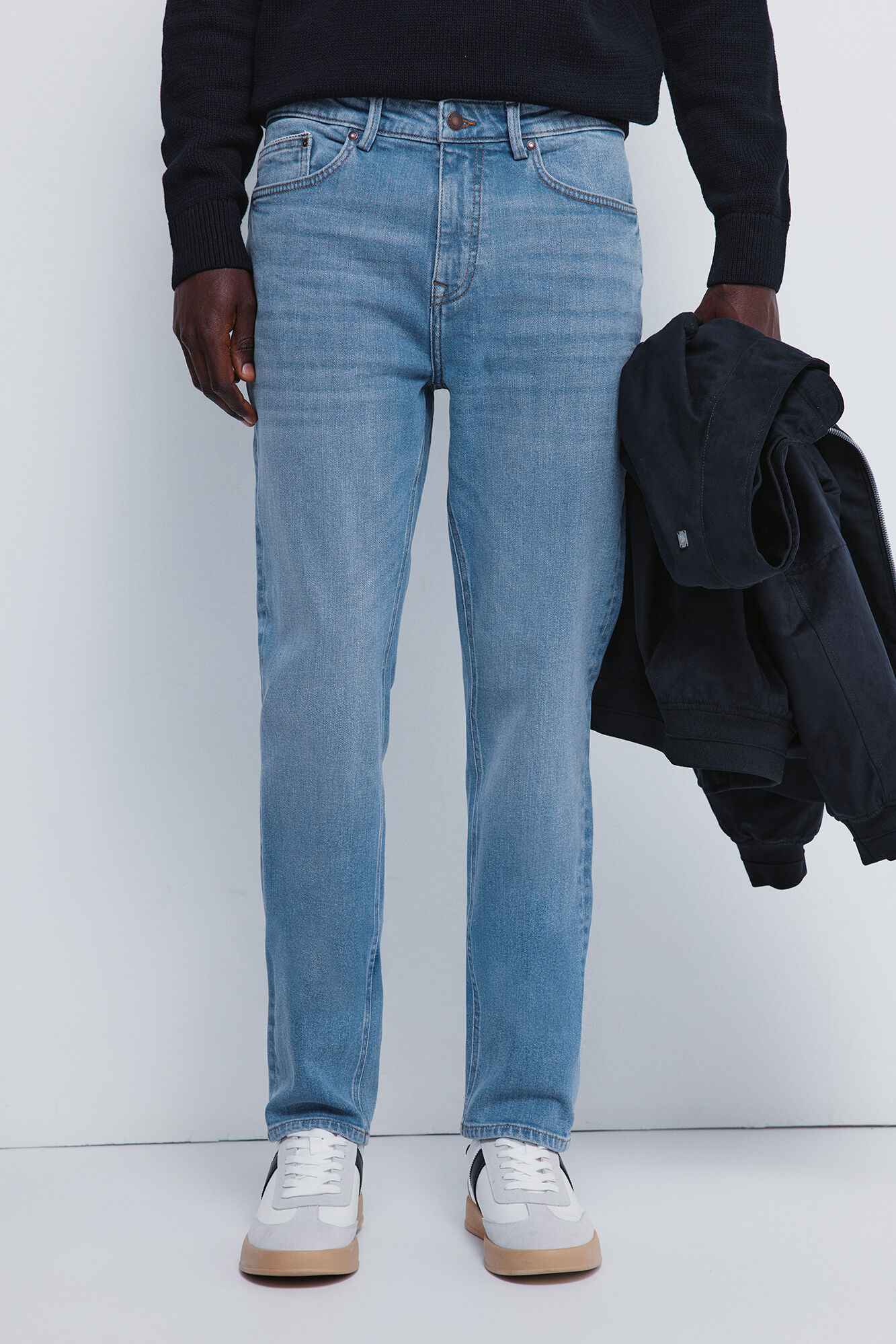 Springfield Jeans ajustados de lavado medio