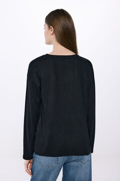 Springfield Playera estrellas tachuelas cristales negro