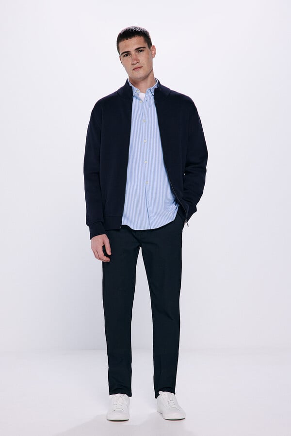 Springfield Cárdigan milano cremallera azul