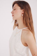 Springfield Top escote halter crochet amarillo