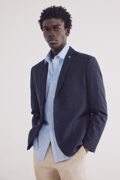 Springfield Blazer lino-algodón azul