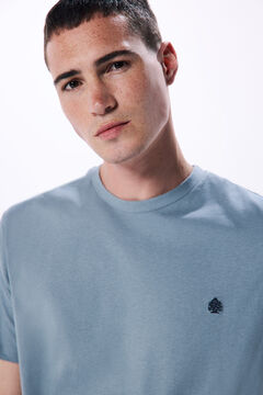 Springfield Playera básica cuello redondo azul