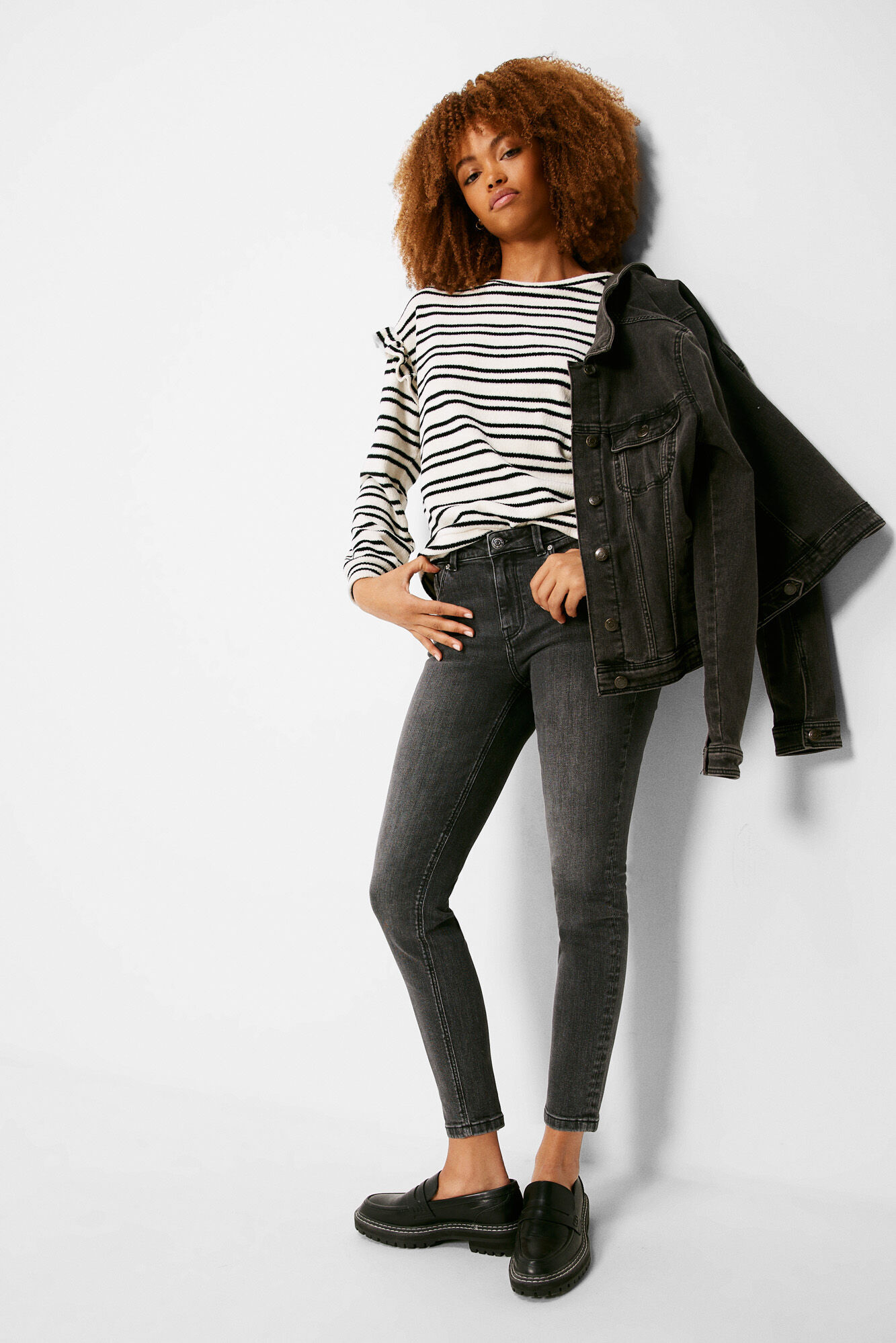 Springfield Jeans Slim Cropped Lavado Sostenible