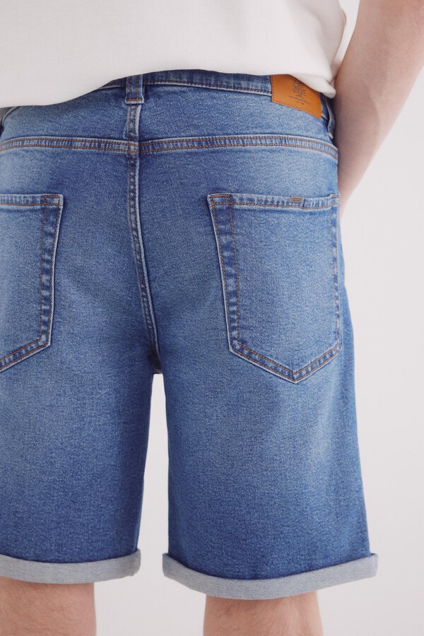 Springfield Bermuda vaquera básica lavado medio azul