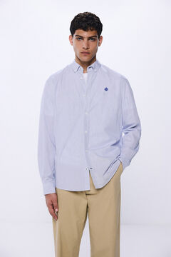Springfield Camisa popelín rayas azul