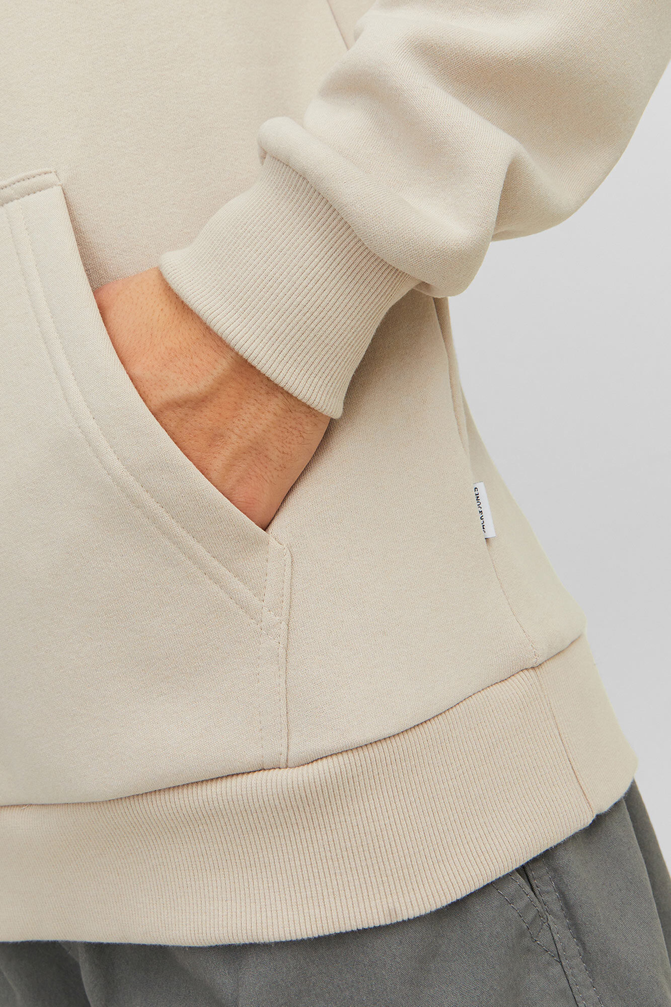 Jack & Jones Sudadera b&aacute;sica con capucha gris
