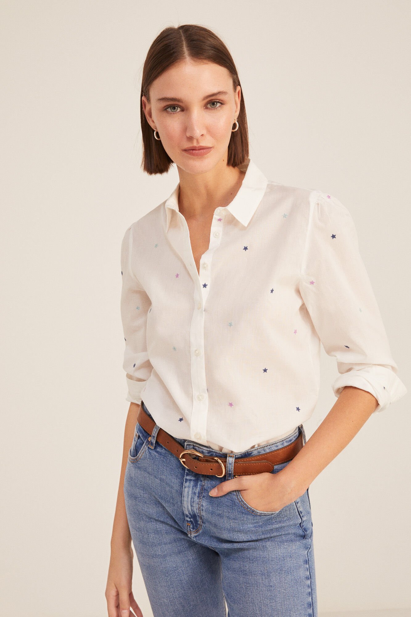Camisa con deals estrellas mujer