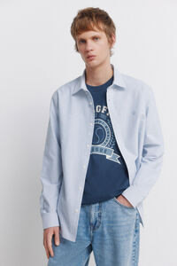 Springfield Camisa oxford a rayas sin arrugas