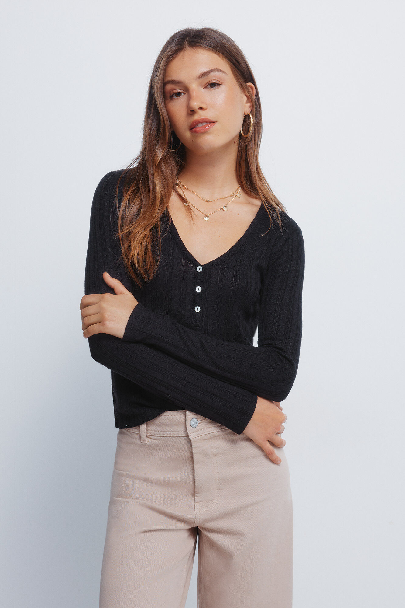 Springfield Playera tejido con corte Baker