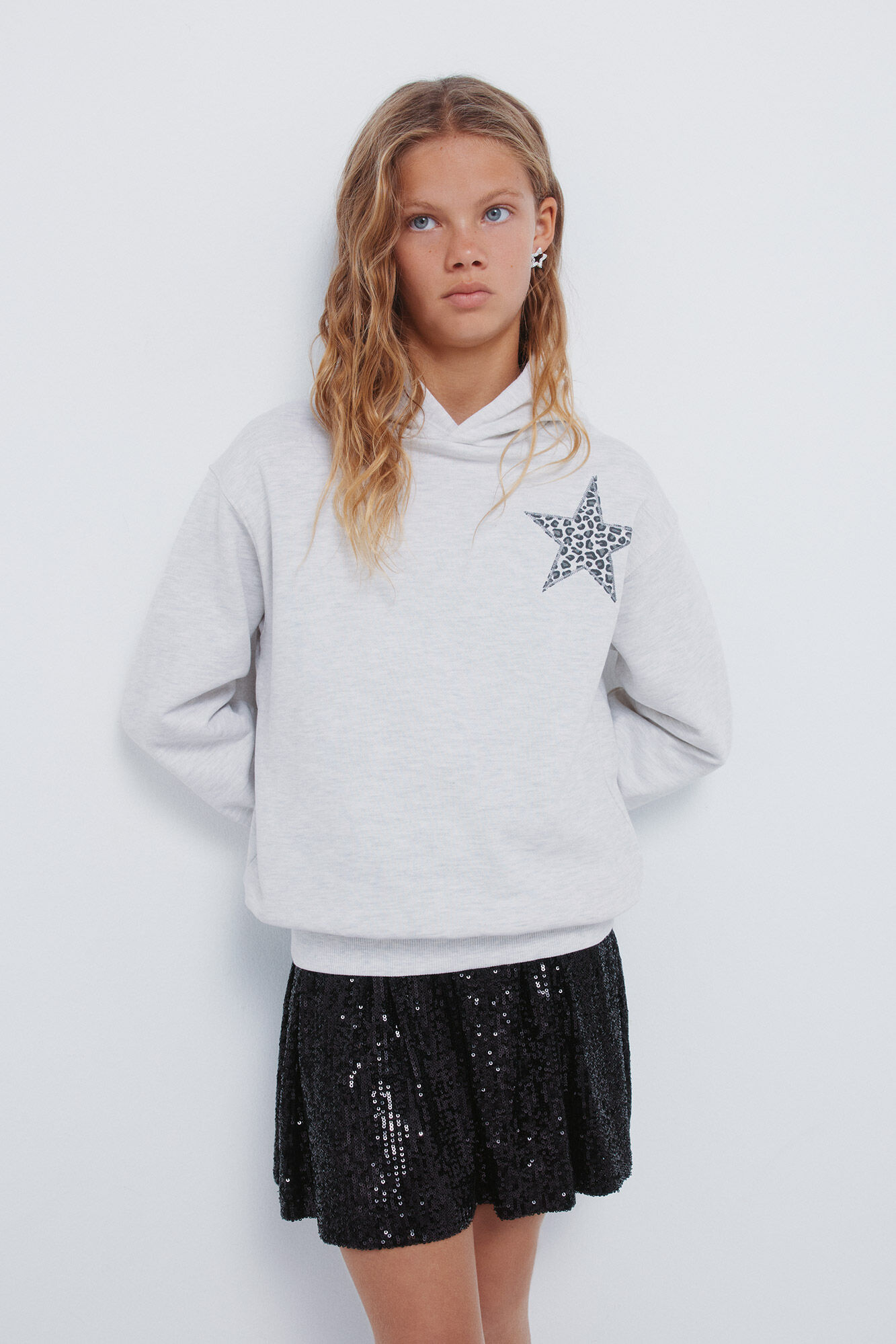 Springfield Kids Falda de lentejuelas de ni&ntilde;a negro