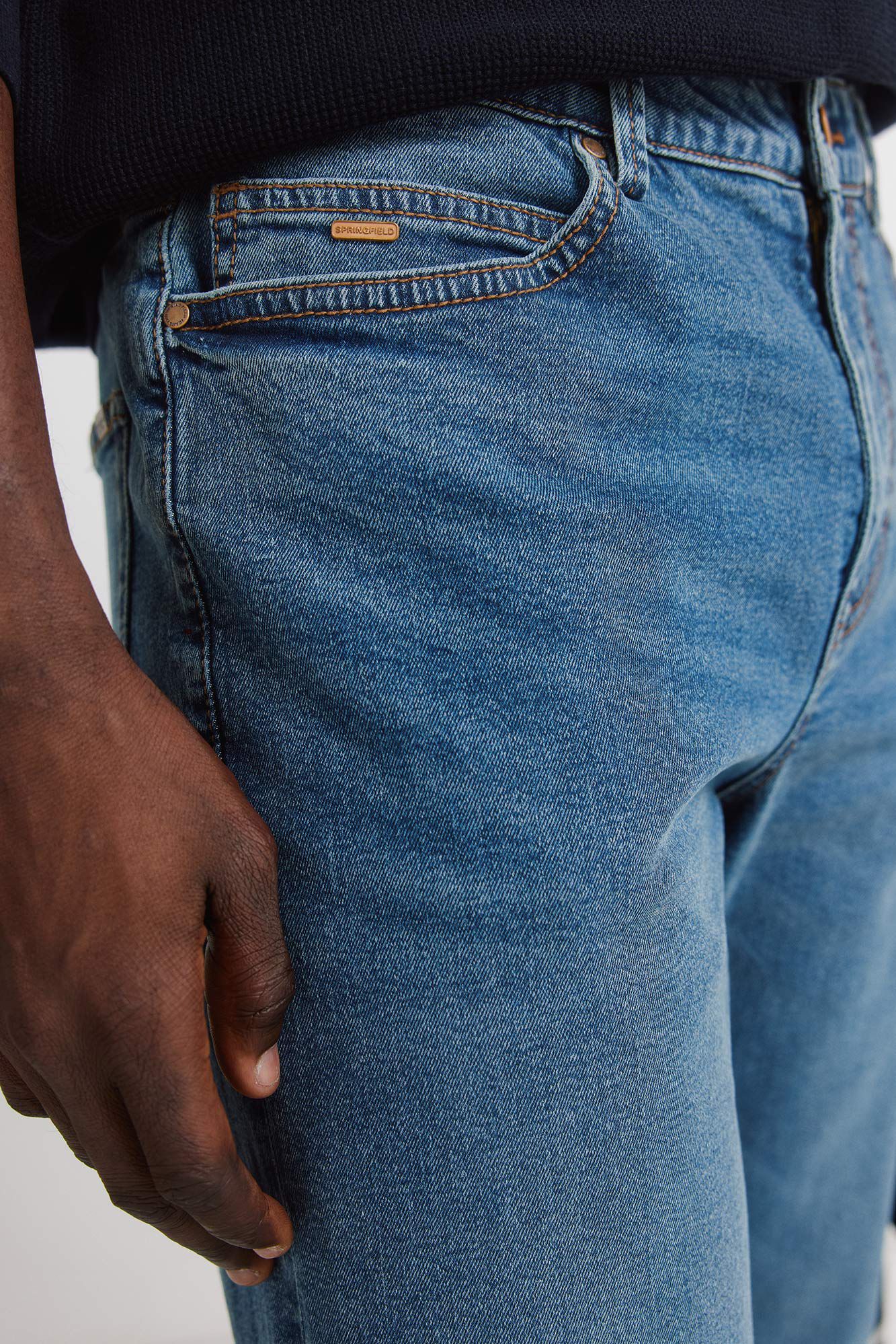 Springfield Jeans lavado medio oscuro skinny fit azulado