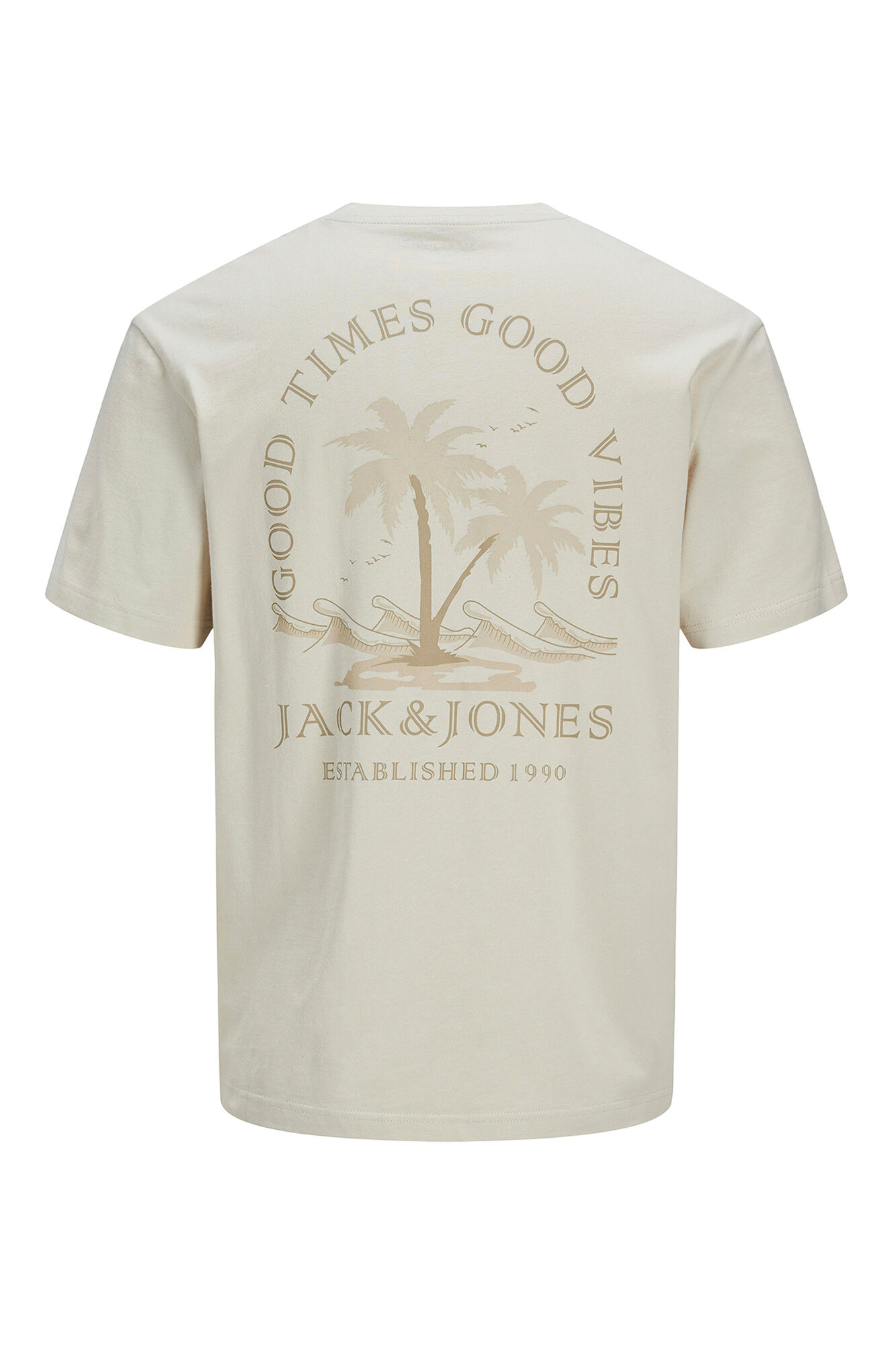 Jack & Jones Playera back print gris