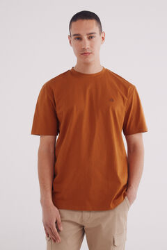 Springfield Playera básica cuello redondo naranja