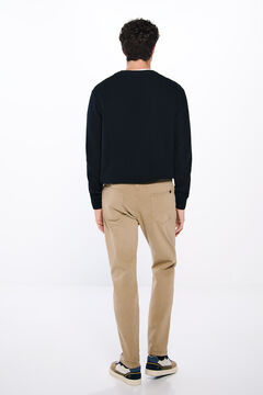 Springfield Pantalón color lavado slim fit beige