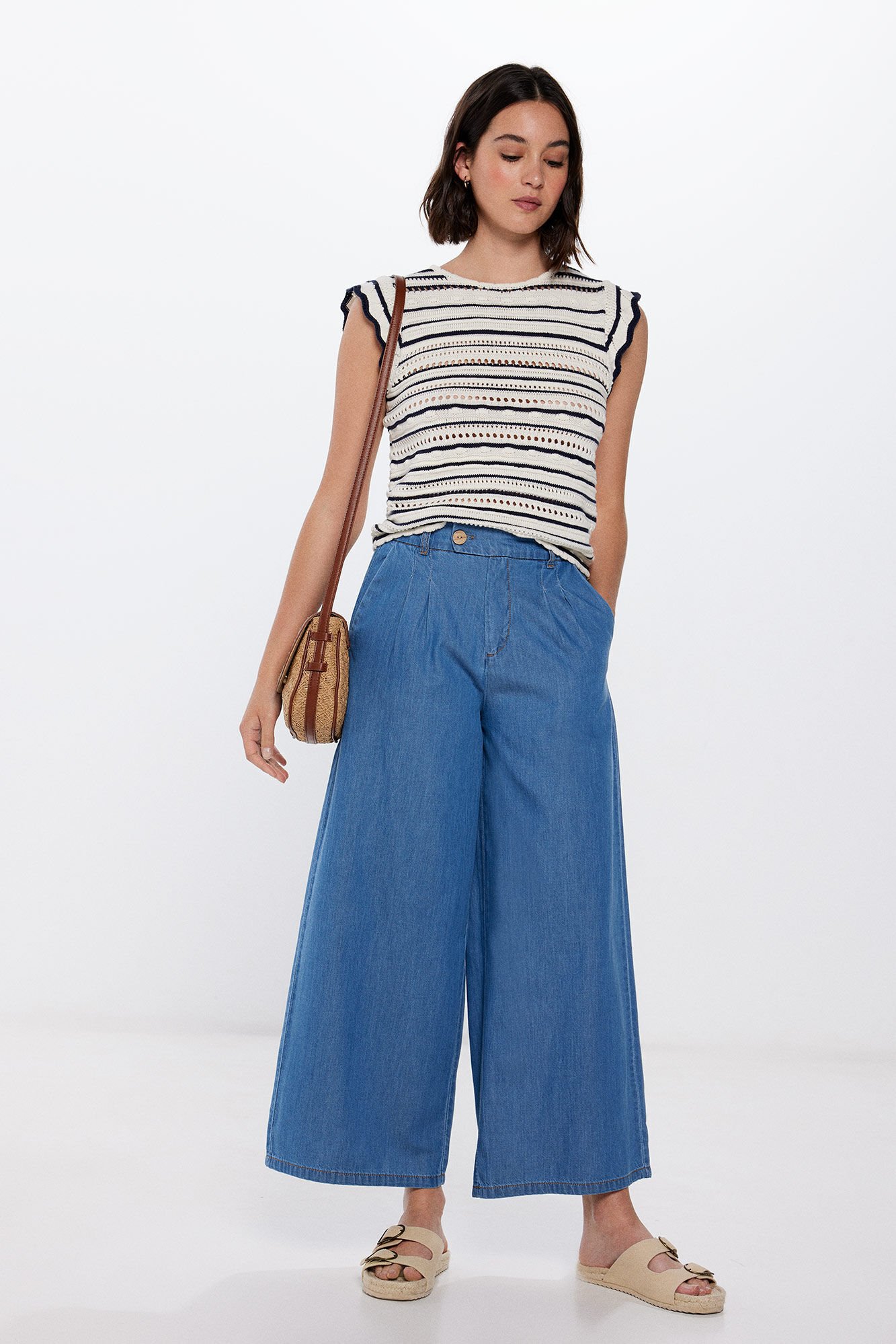 Pantalon tencel Pantalones de mezclilla para mujer Springfield MX
