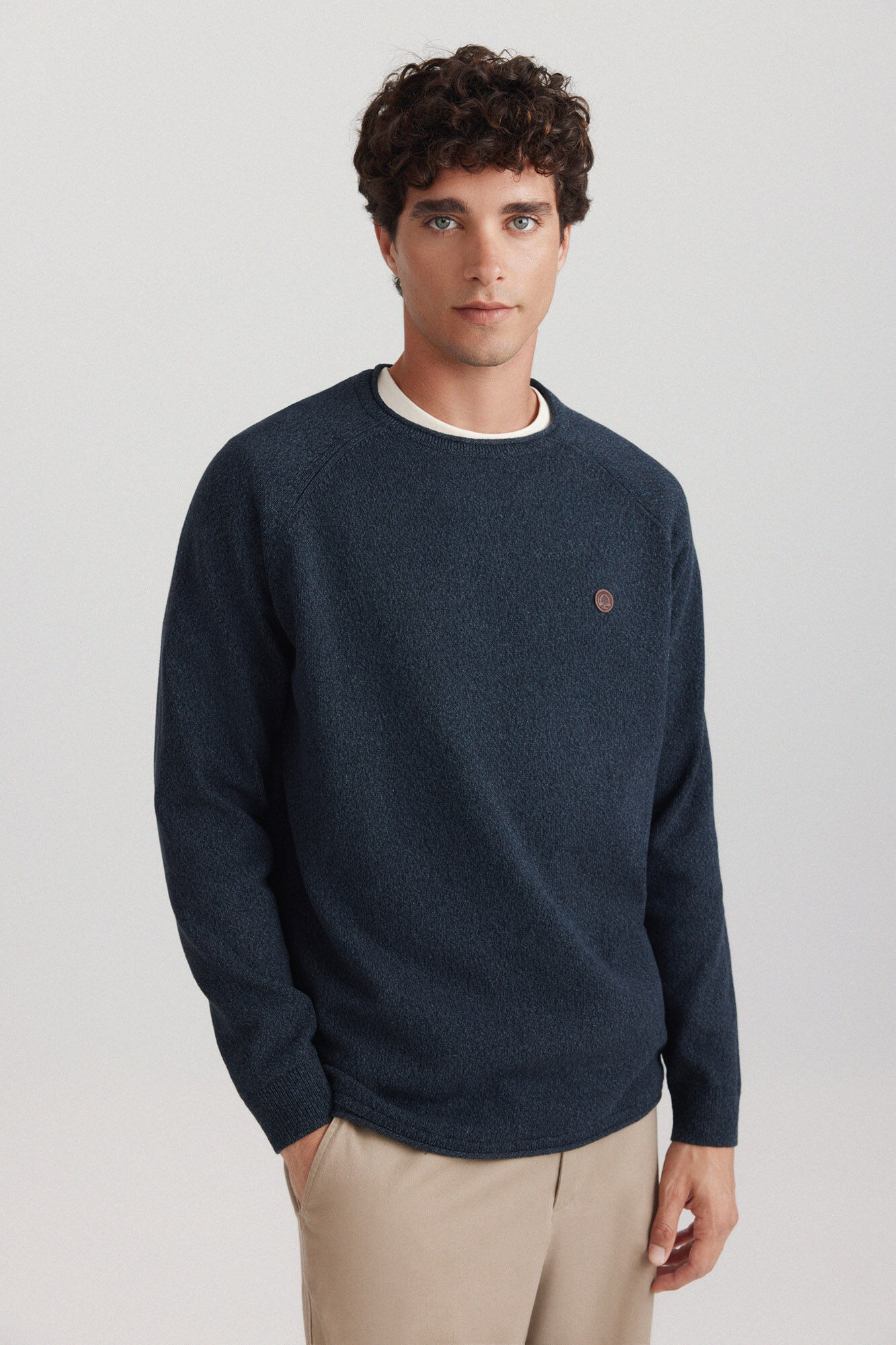 Springfield Su&eacute;ter liso con trenzado y cuello alto