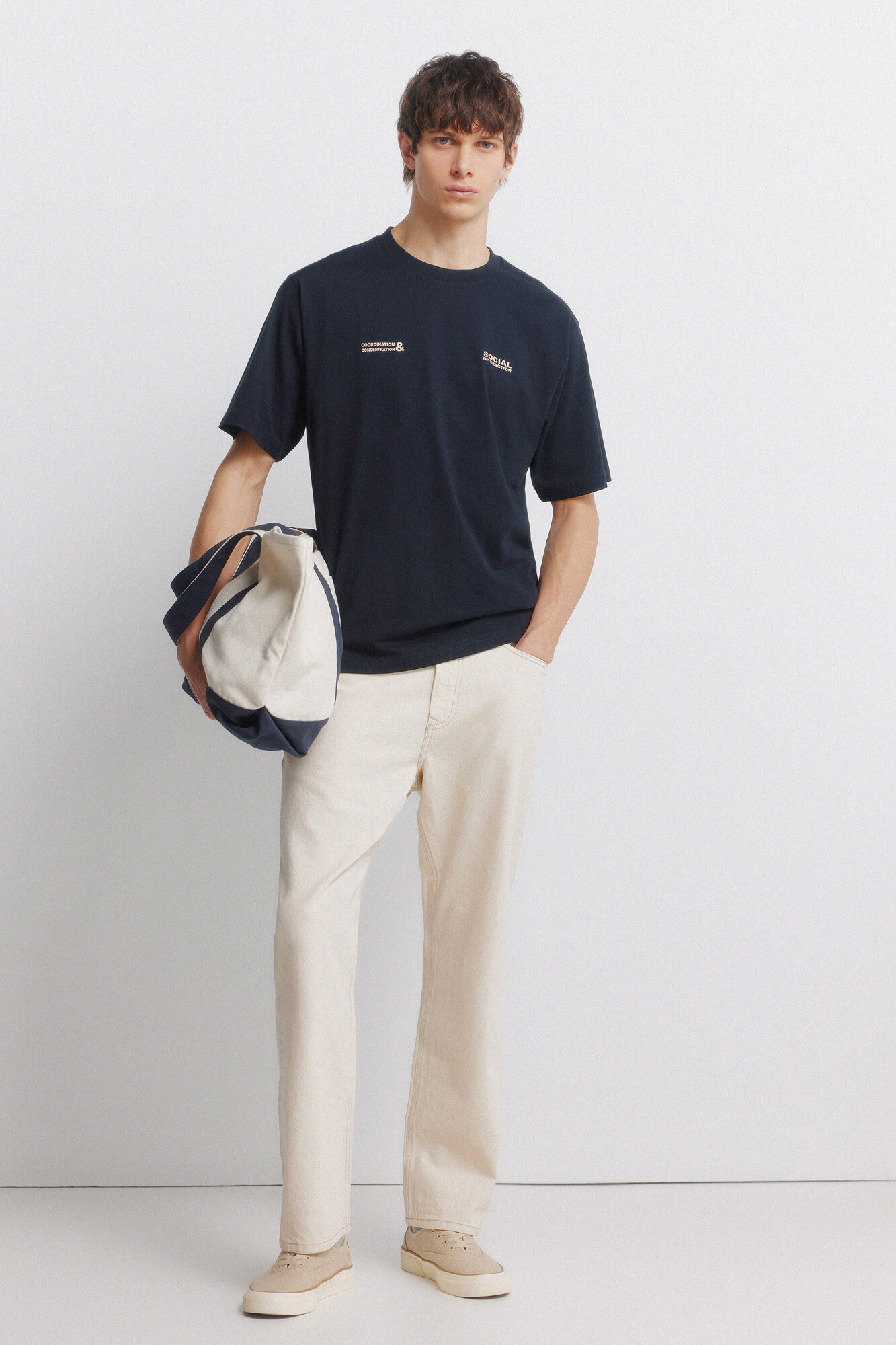 Springfield Playera interacci&oacute;n social azul