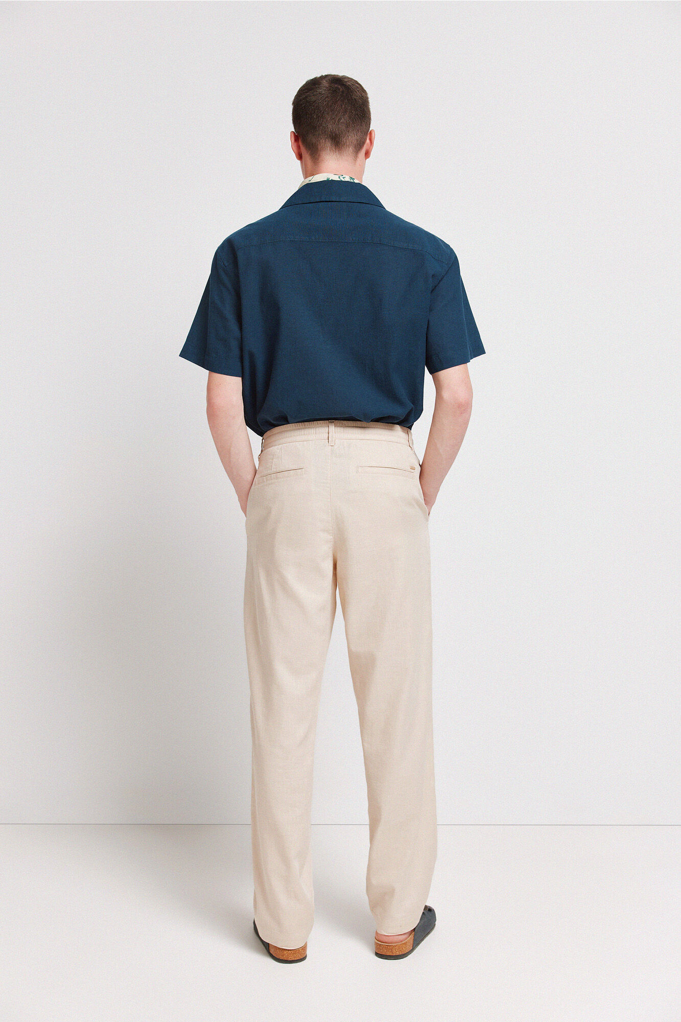 Springfield Pantal&oacute;n dobby corte recto caf&eacute;