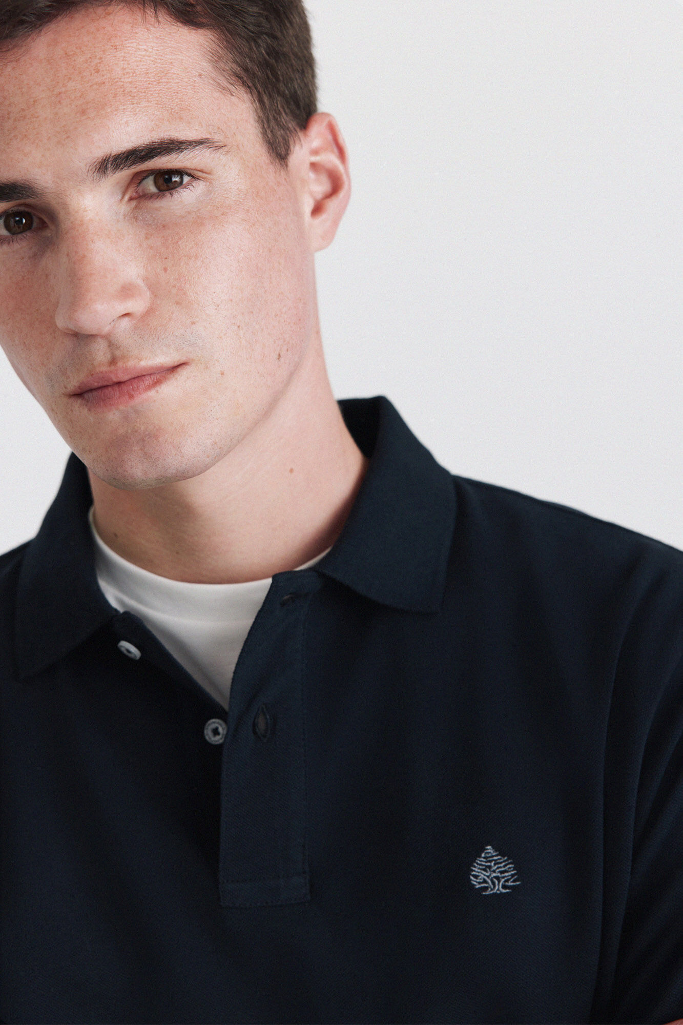 Springfield Polo de piqu&eacute; de manga larga regular fit azul