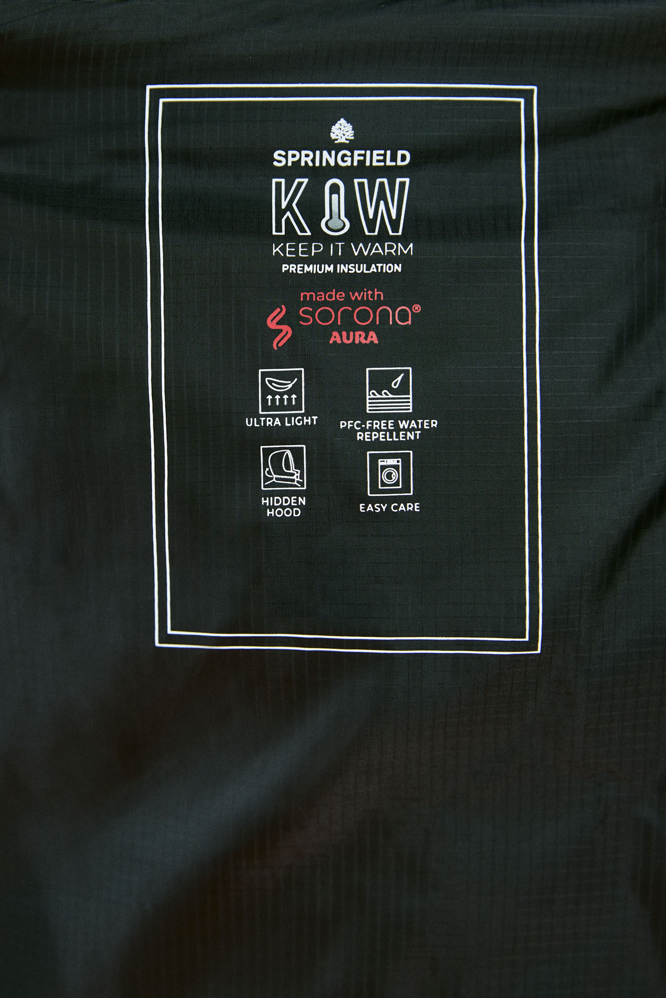 Springfield Chaleco acolchado t&eacute;rmico negro