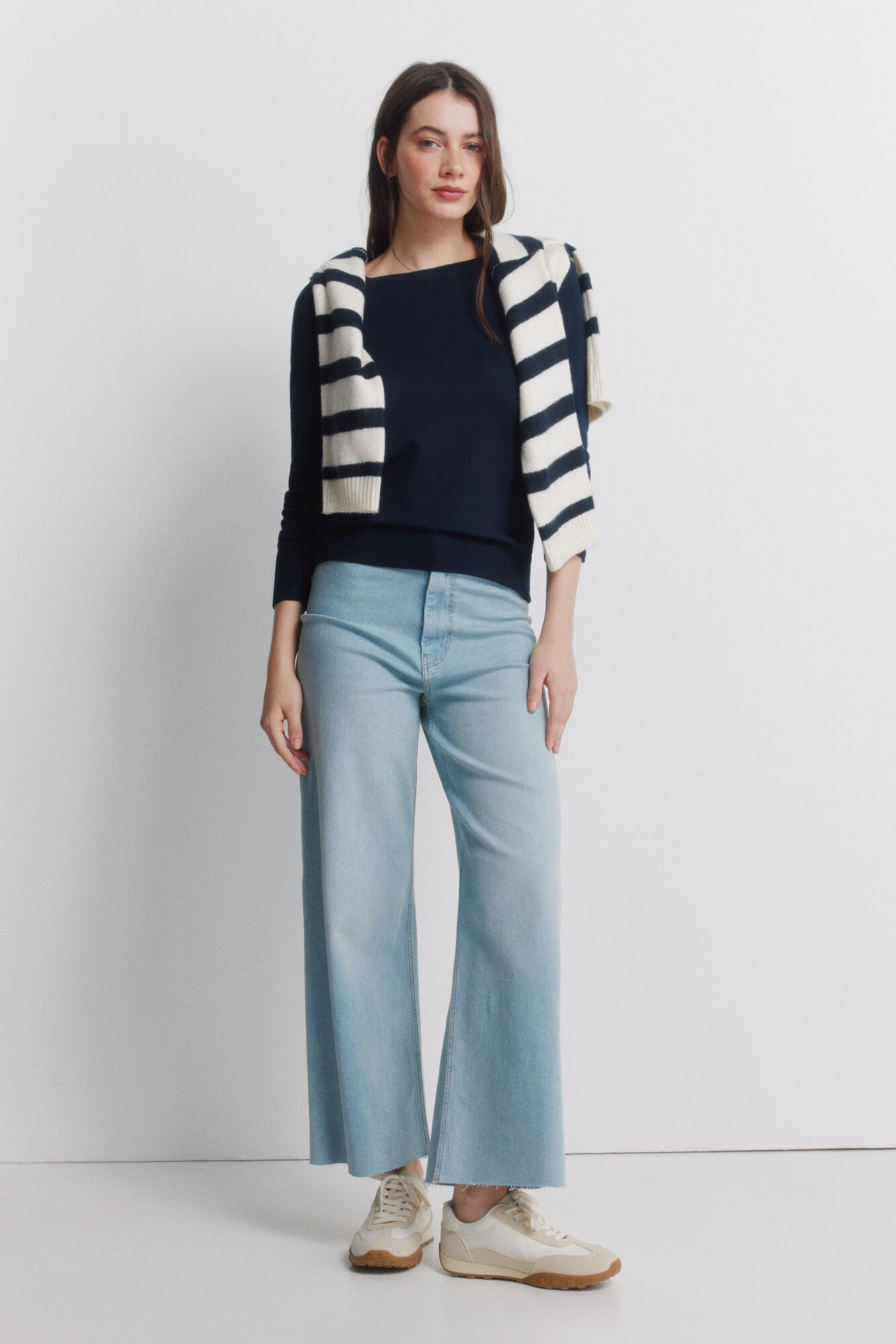 Springfield Jersey fino botones pu&ntilde;os azul