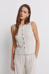 Springfield Chaleco con botones caf&eacute;