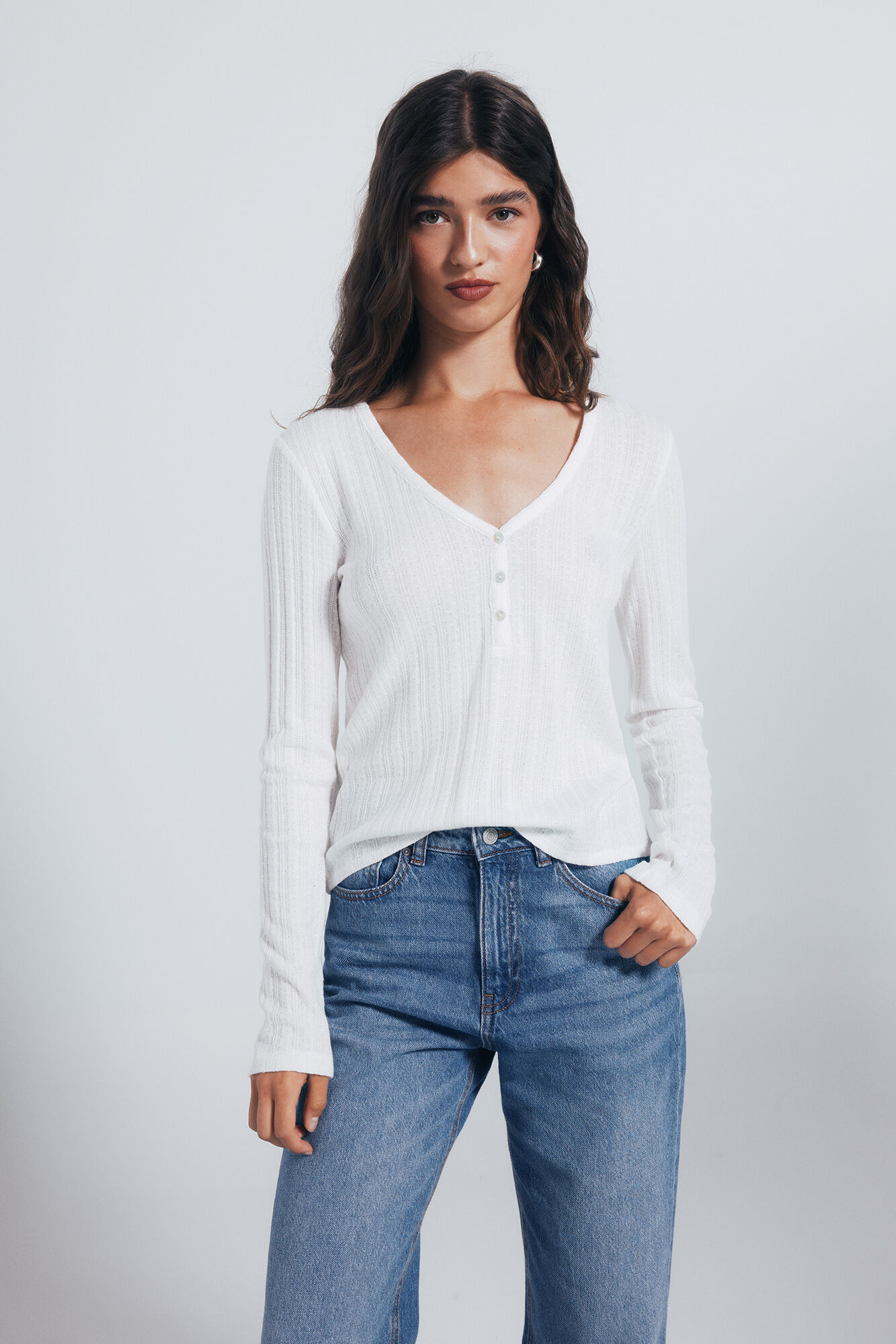 Springfield Jeans wide leg azul