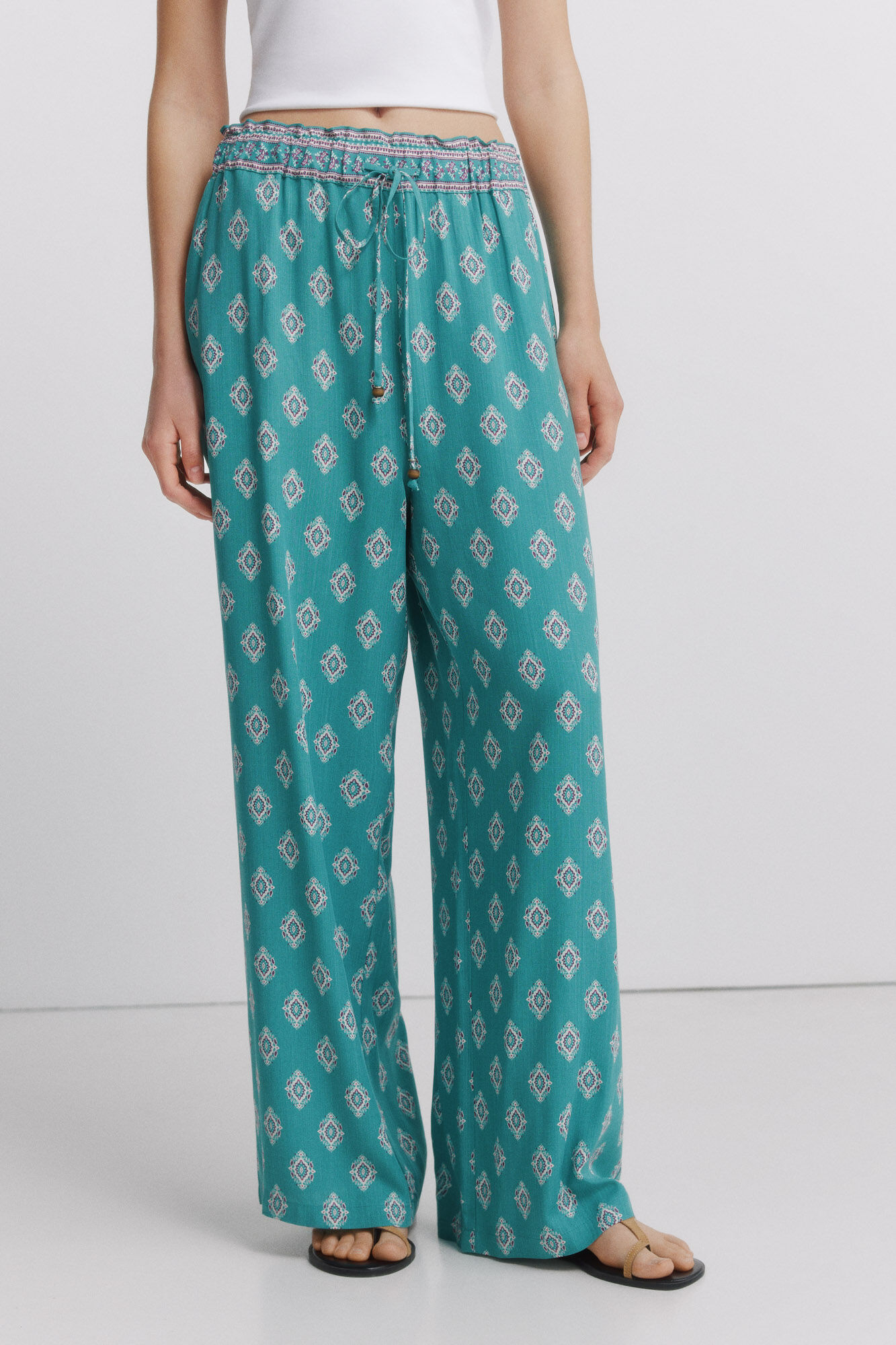 Springfield Pantal&oacute;n estampado r&uacute;stico con cord&oacute;n