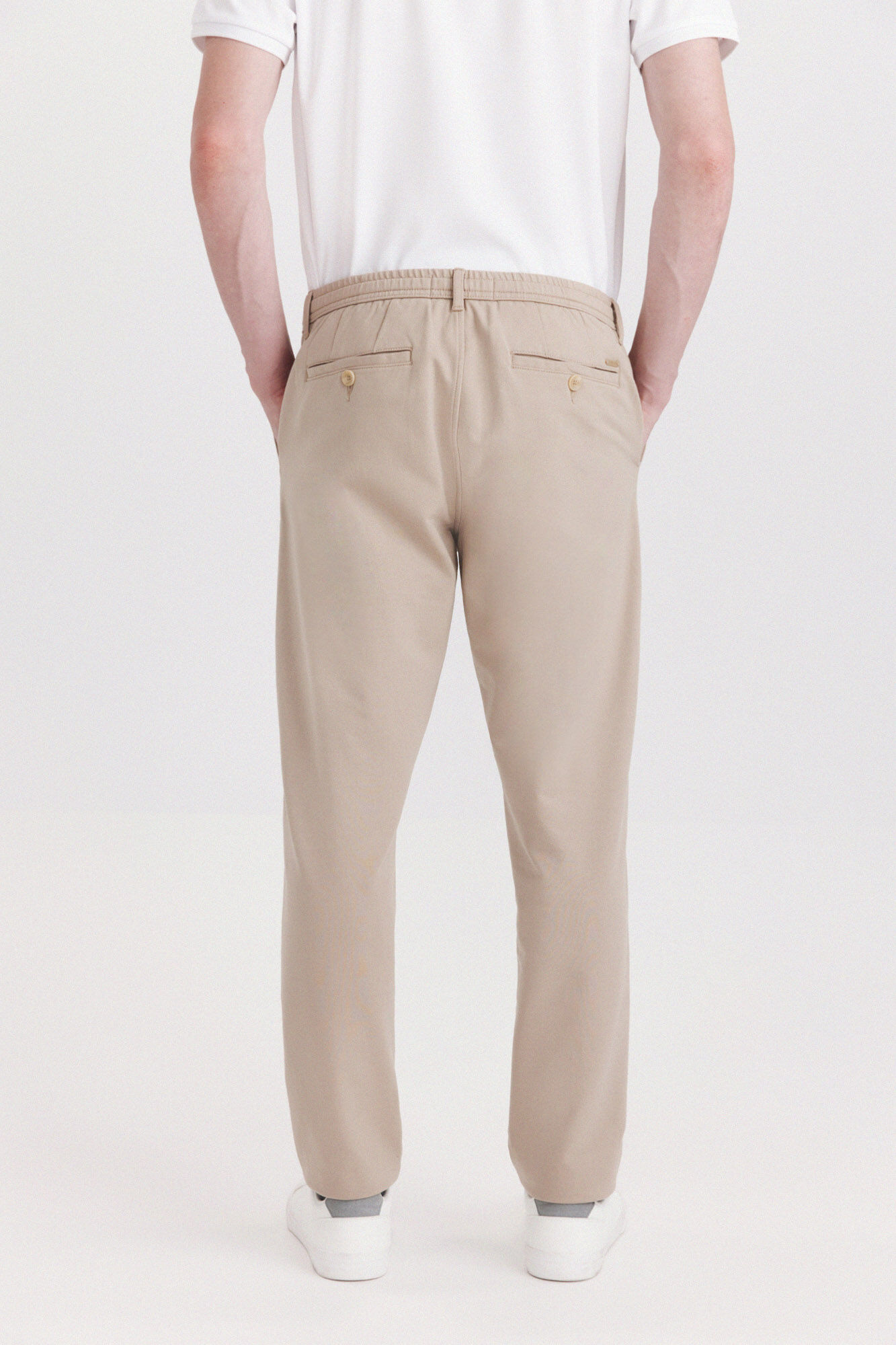 Springfield Pantal&oacute;n chino de tejido c&oacute;modo beige