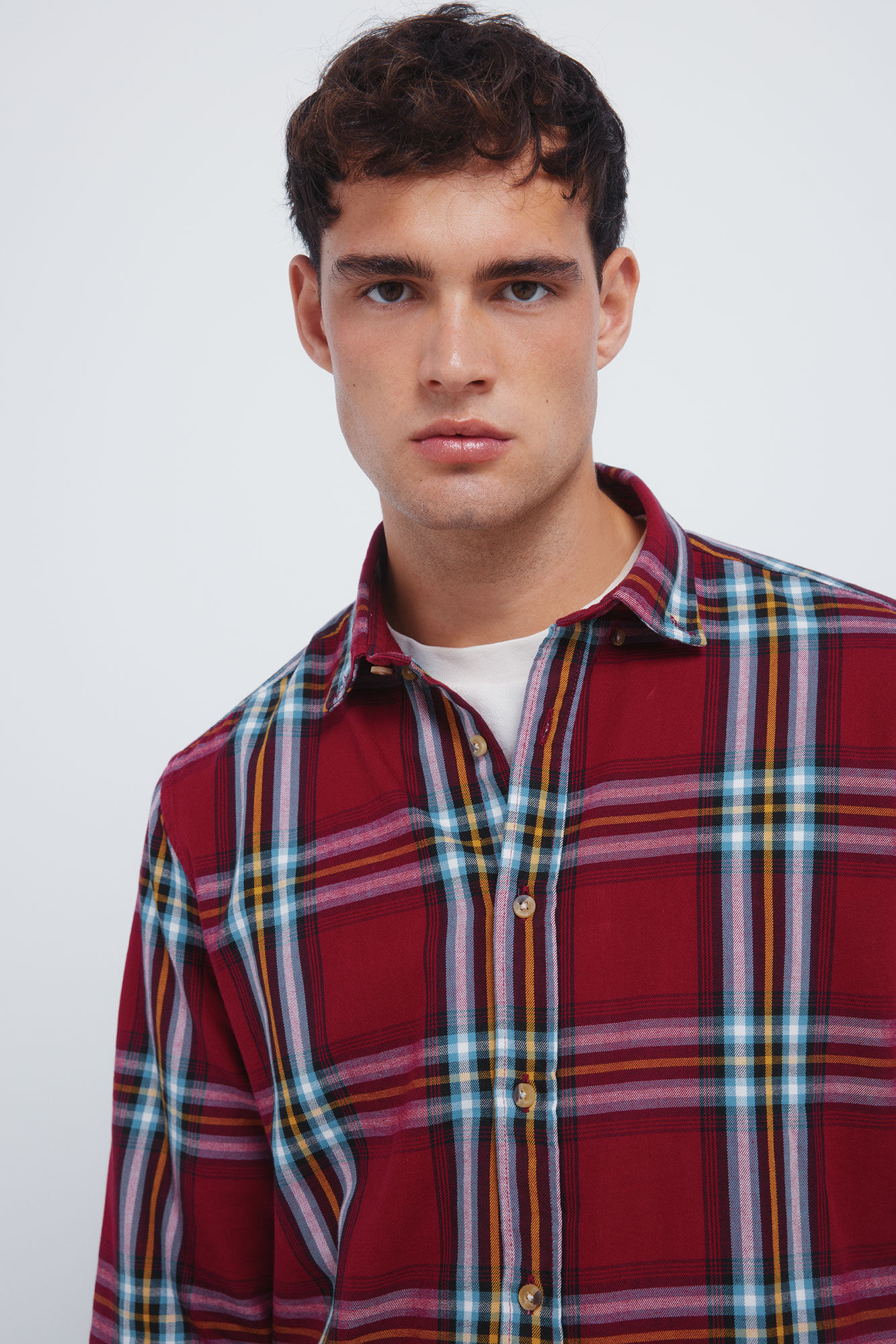 Springfield Camisa escoceses rojo