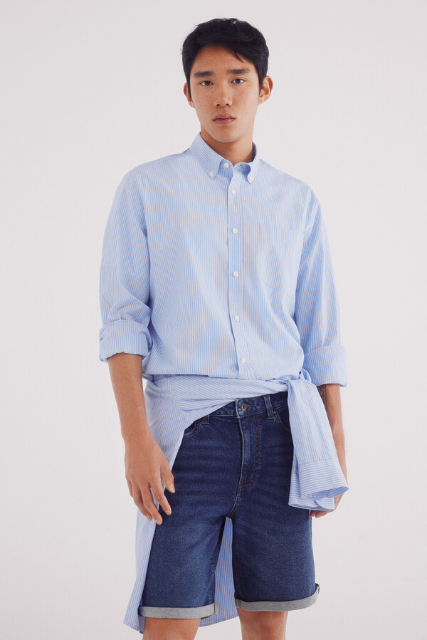 Springfield Bermuda vaquera básica lavado oscuro azul