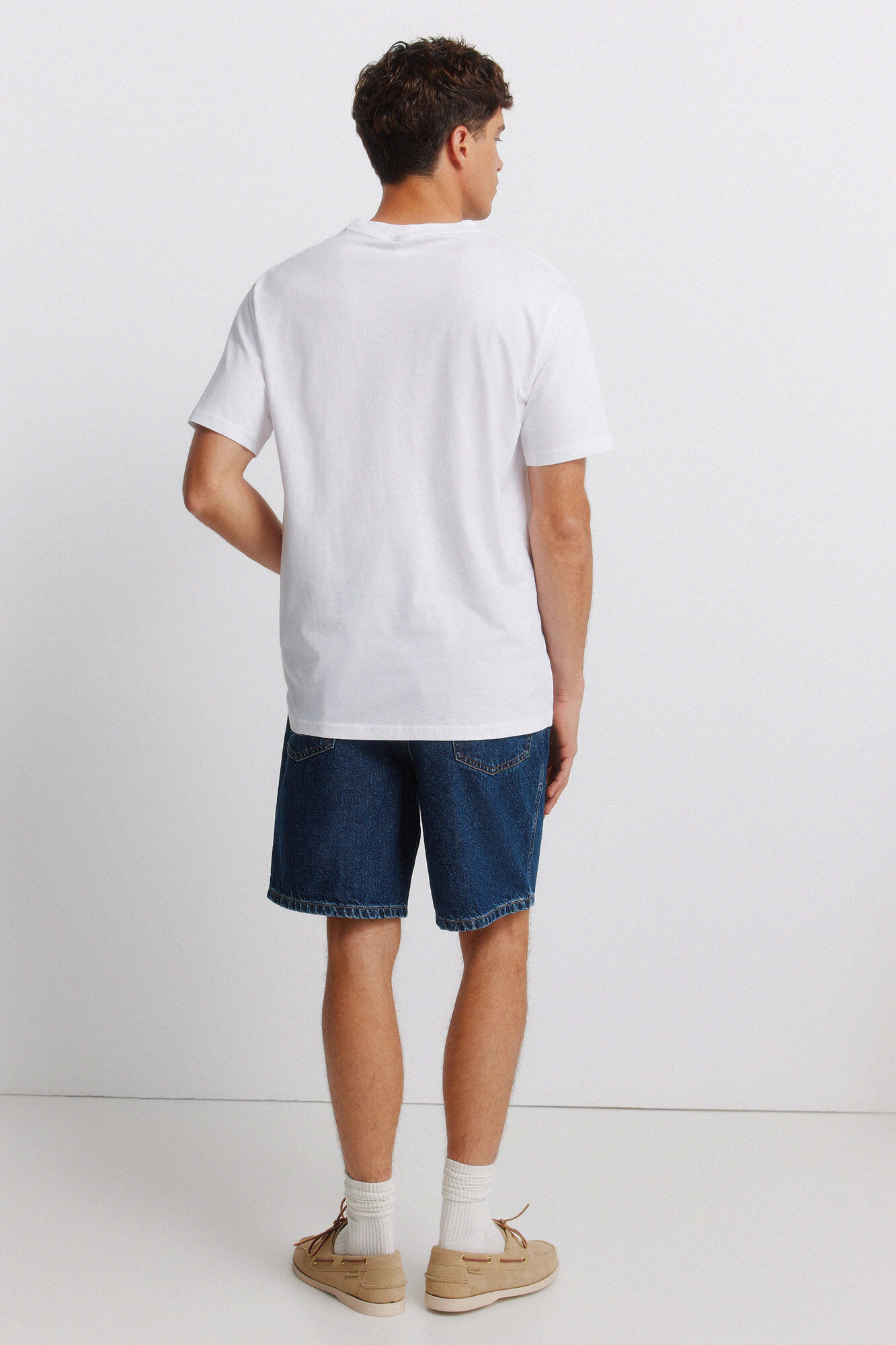 Springfield Bermuda de mezclilla straight fit azul
