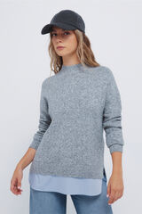 Springfield Jersey combinado de cuello Perkins estampado