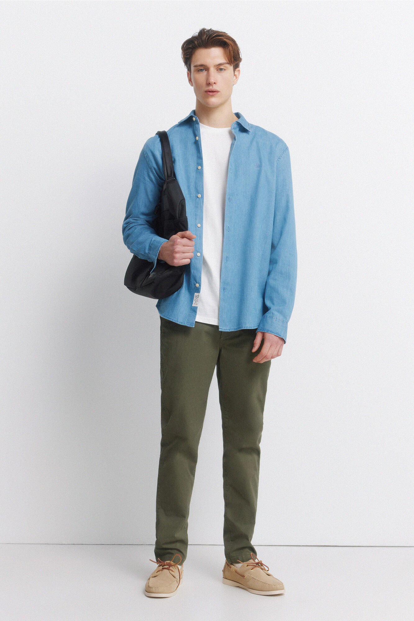 Springfield Camisa de mezclilla azul