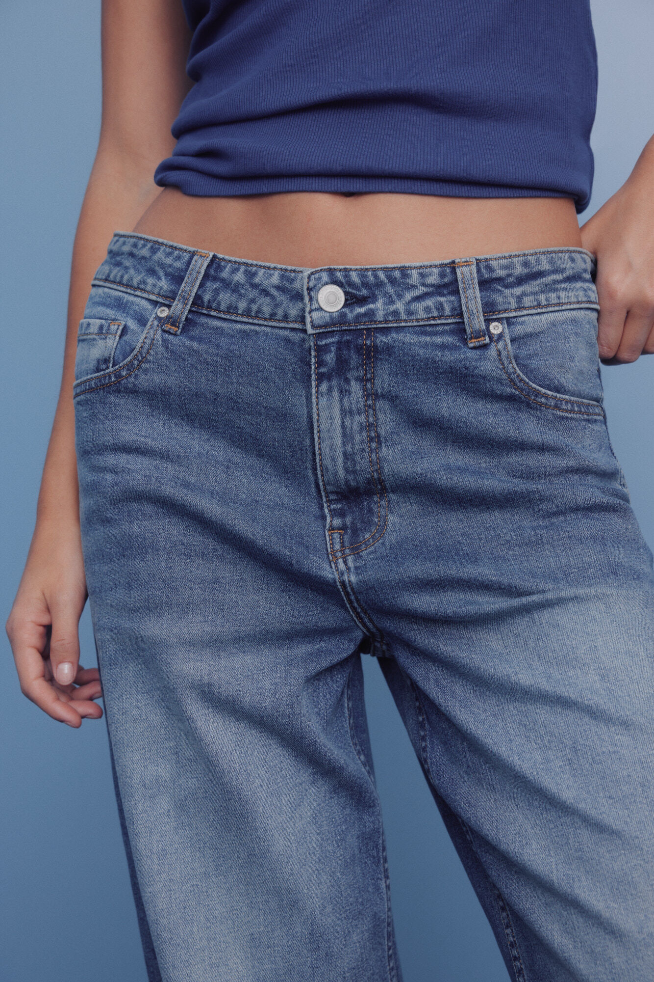 Springfield Jeans s&uacute;per anchos y c&oacute;modos azul