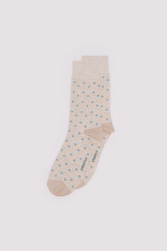 Springfield Calcetín largo jacquard beige