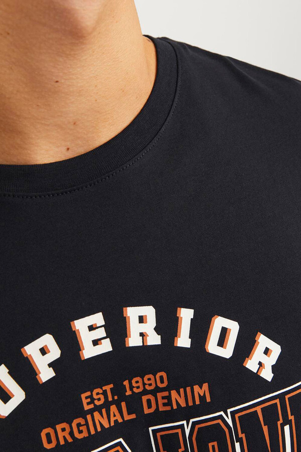 Jack & Jones Playera estándar fit negro