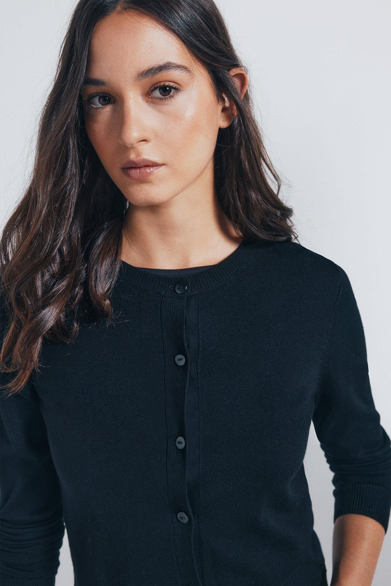 Springfield C&aacute;rdigan botones cuello redondo viscosa