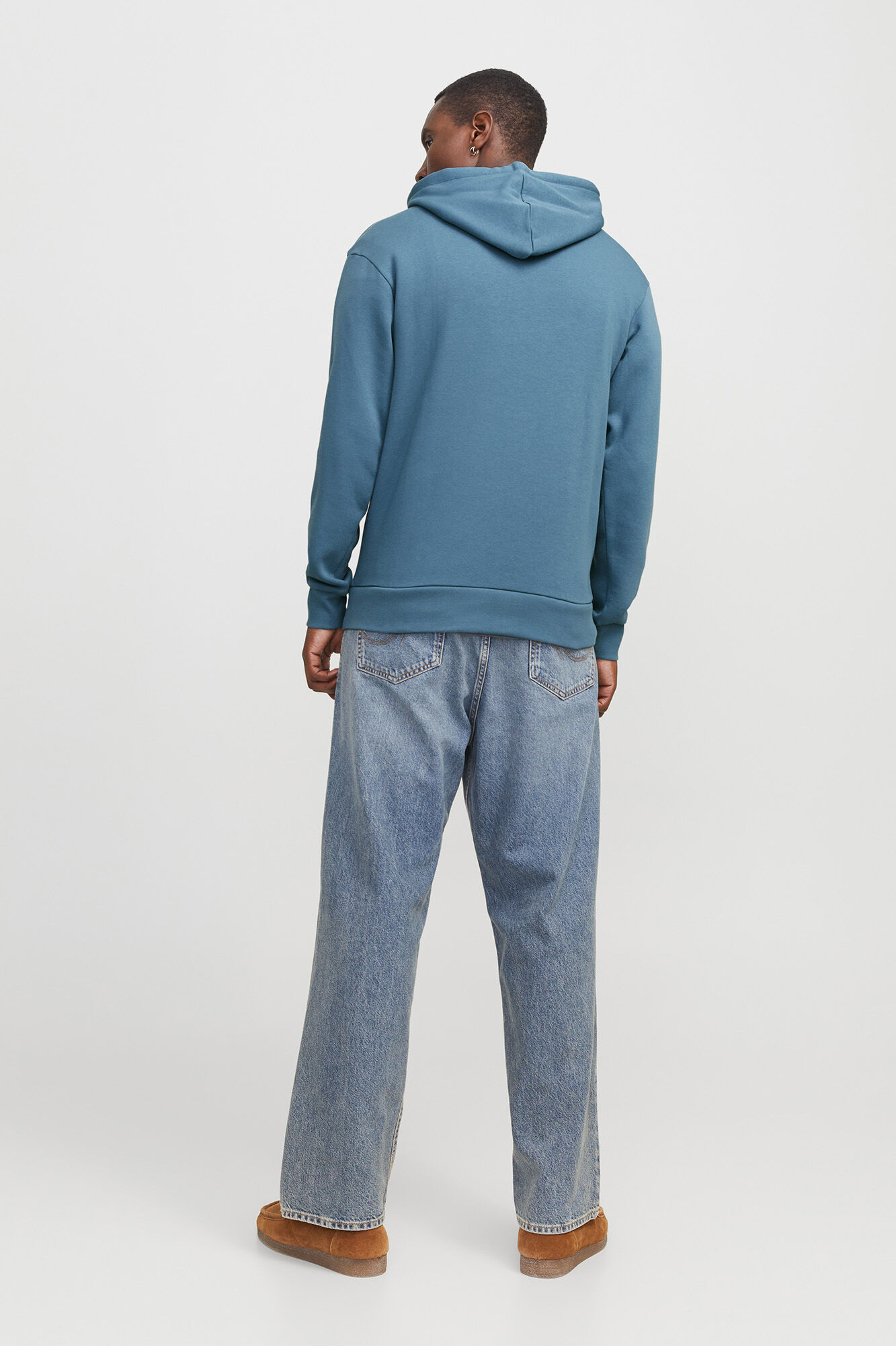 Jack & Jones Sudadera con logo frontal turquesa