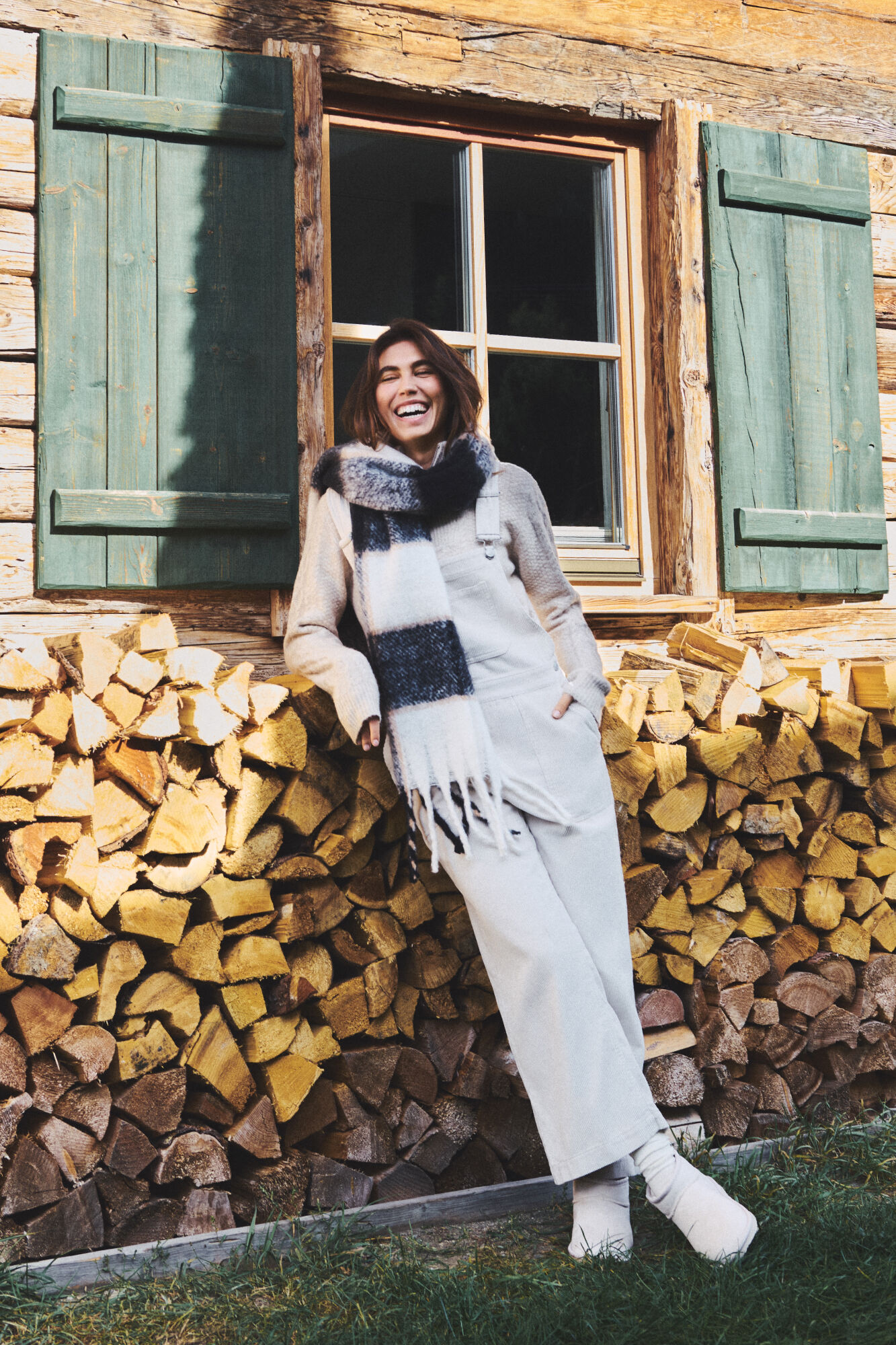 Springfield Jumpsuit tirantes pana beige