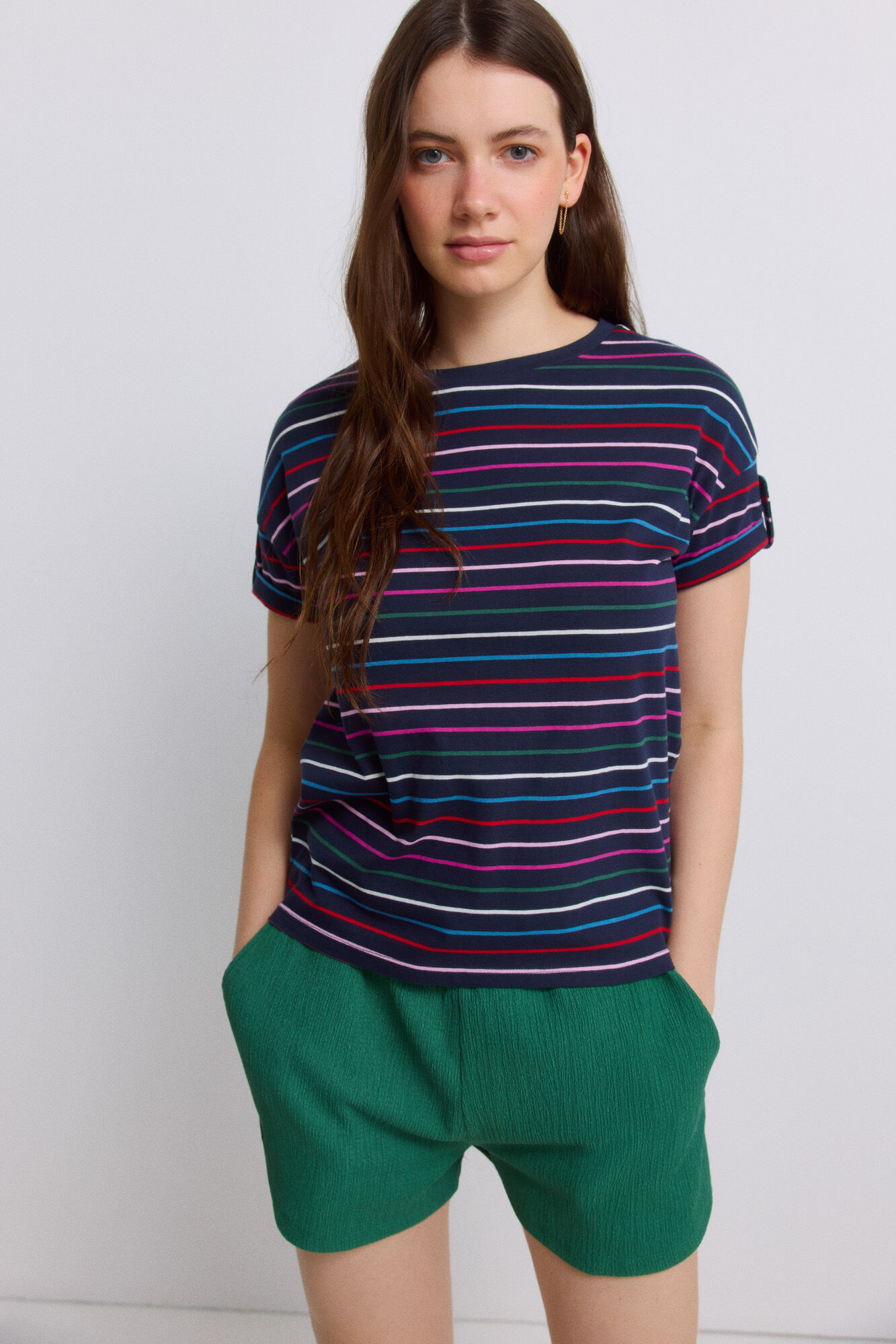 Springfield Playera de manga corta a rayas