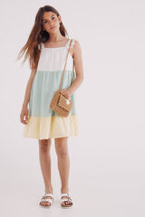 Springfield Vestido tricolor niña amarillo