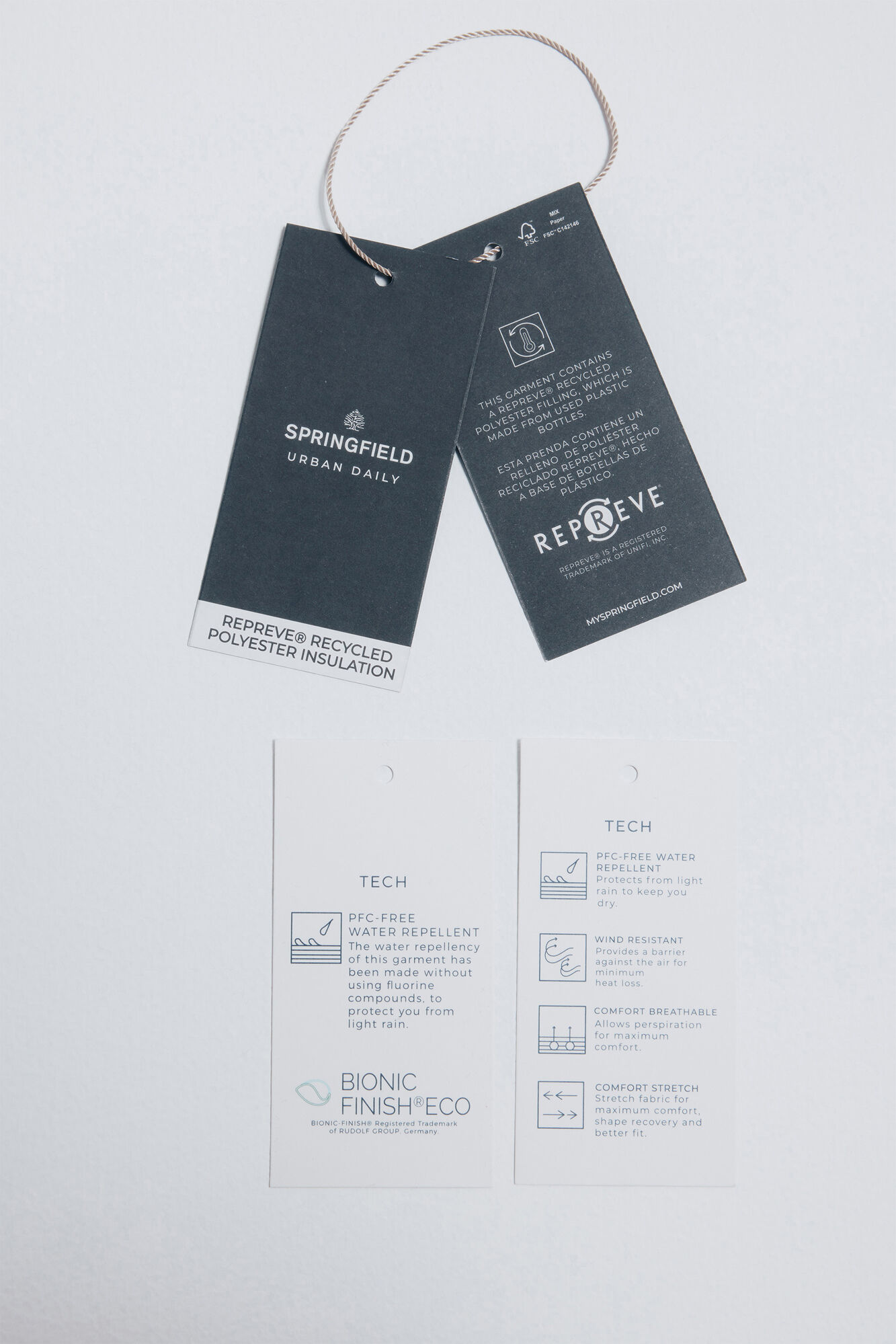 Springfield Chamarra t&eacute;cnica acolchado azul