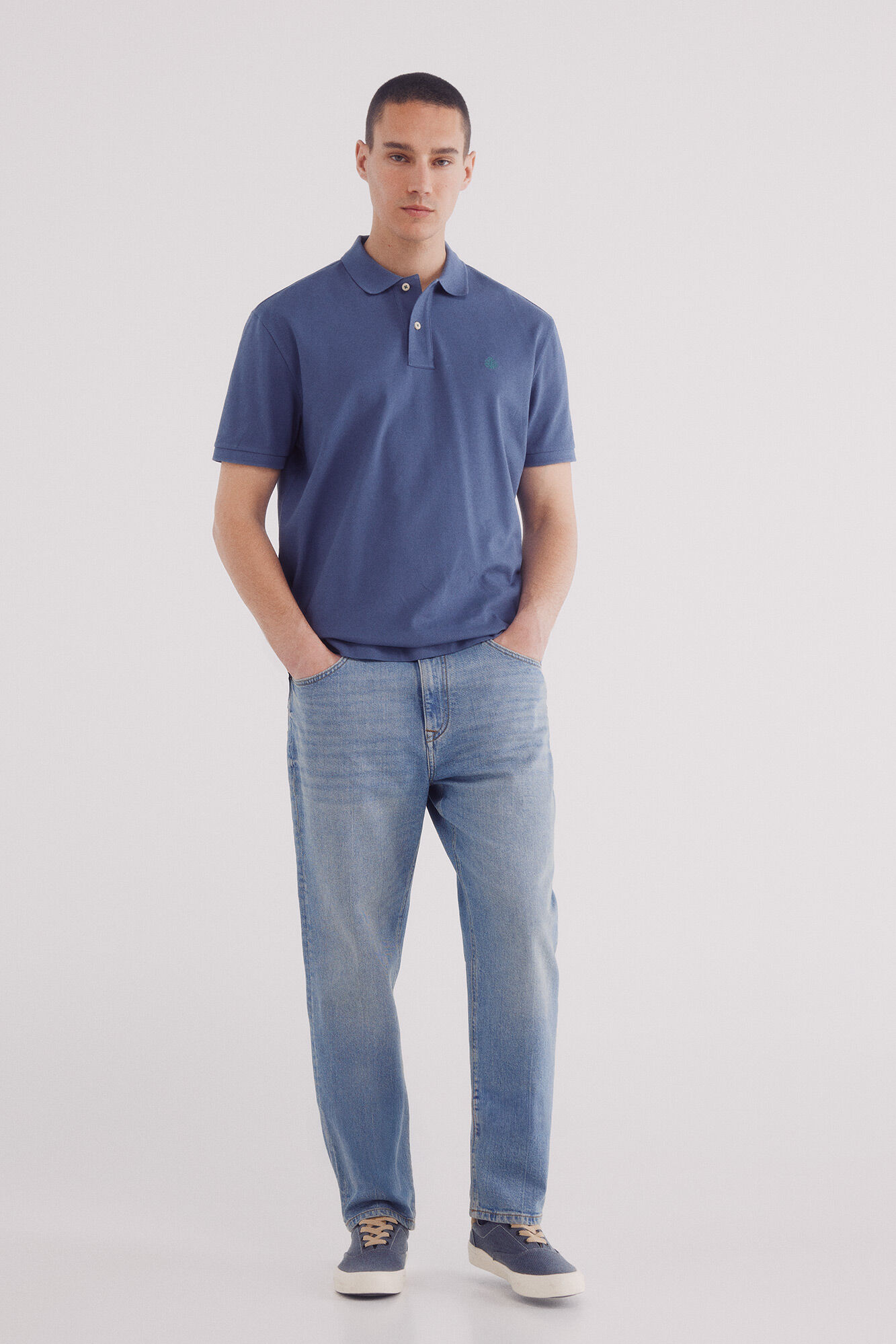 Springfield Polo piqu&eacute; b&aacute;sico regular fit azul