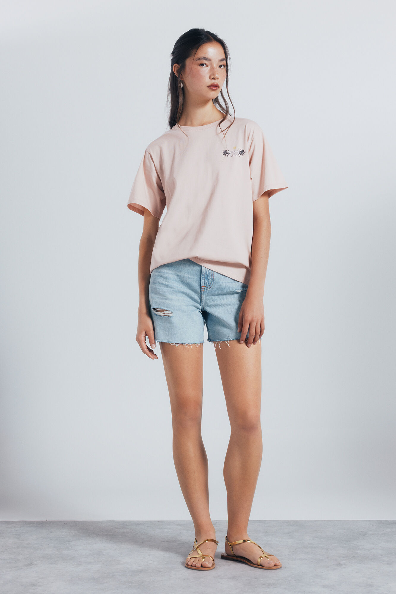 Springfield Playera gr&aacute;fica espalda naranja